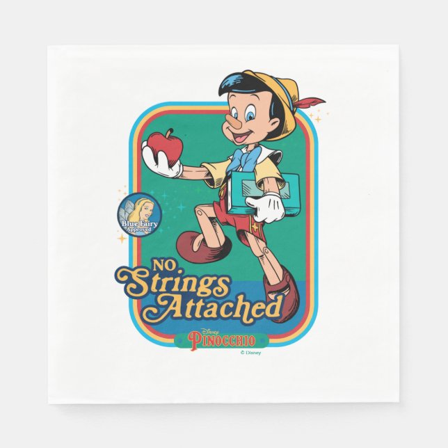 No Strings Attached Pinocchio Napkins (Front)