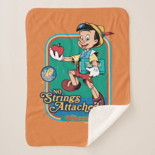 No Strings Attached Pinocchio Sherpa Blanket