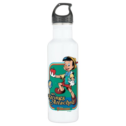 No Strings Attached Pinocchio Stainless Steel Water Bottle