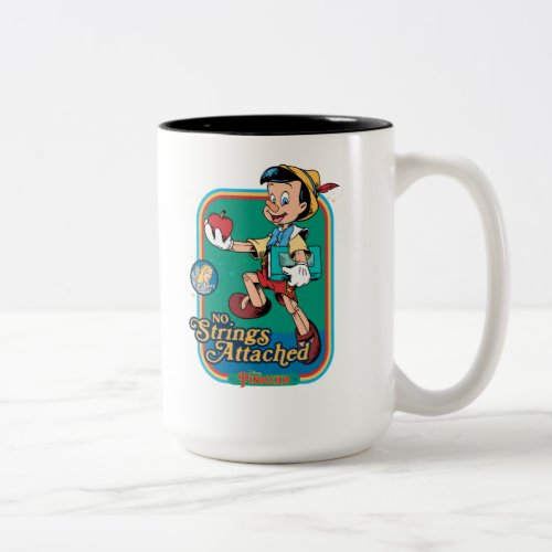 No Strings Attached Pinocchio Two_Tone Coffee Mug
