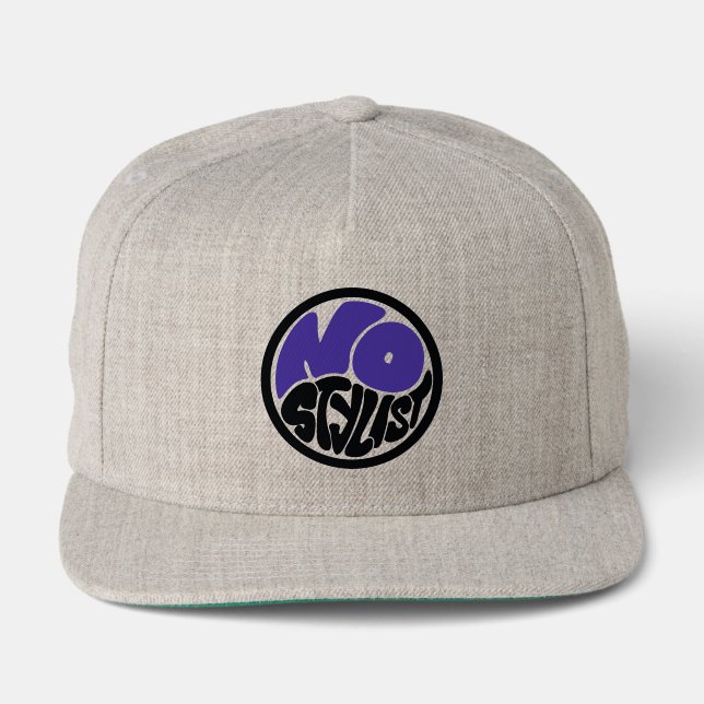 NO STYLIST 5 panel snapback Hat (Front)