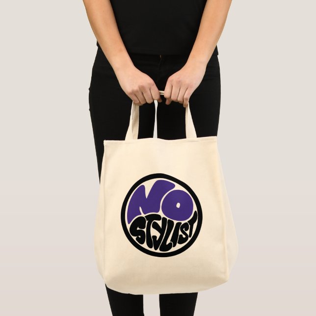 NO STYLIST double purp emblem grocery Tote Bag (Front (Product))