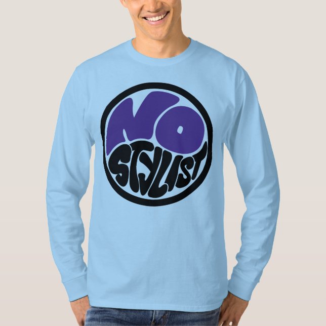 NO STYLIST double purp emblem long sleeve T-Shirt (Front)