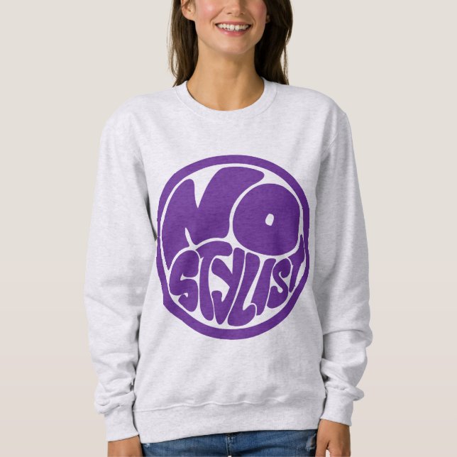 NO STYLIST single purp emblem T-Shirt Sweatshirt (Front)
