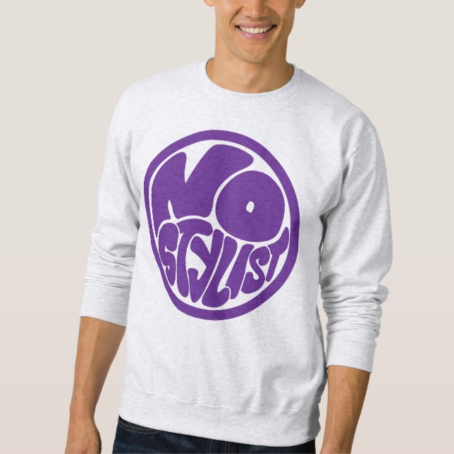 NO STYLIST single purp emblem T-Shirt Sweatshirt (Front)