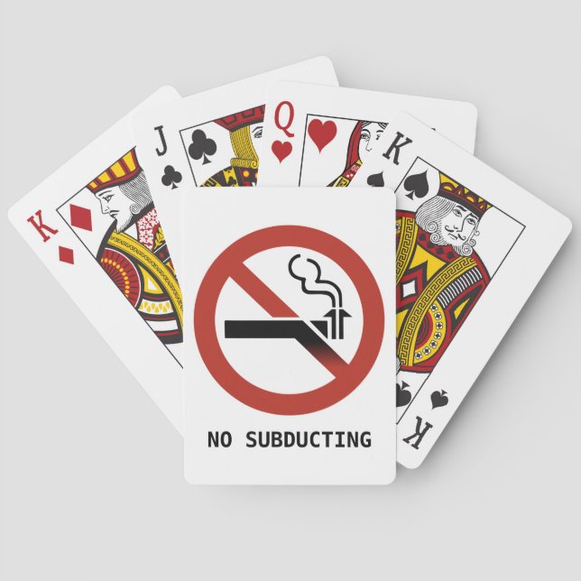 No Subducting Geology Logo Poker Cards (Back)