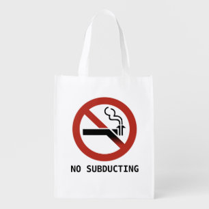 No Subducting- Geology Parody Logo Reusable Grocery Bag