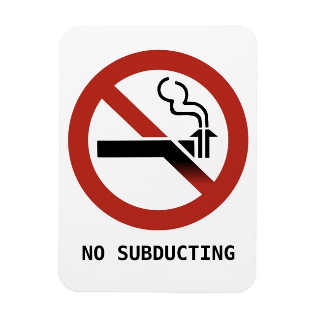 No Subducting Logo Magnet (Vertical)