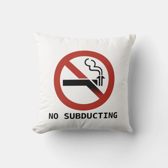 No Subducting Parody Logo- Geologist's Throw Pillow (Front)