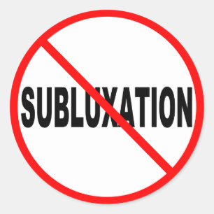 No Subluxation Stickers
