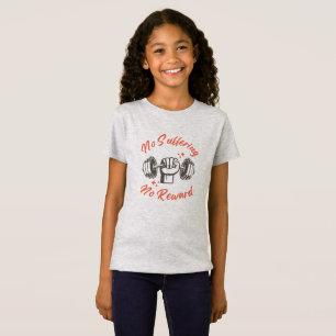 No Suffering, No Reward - Motivational Design T-Shirt