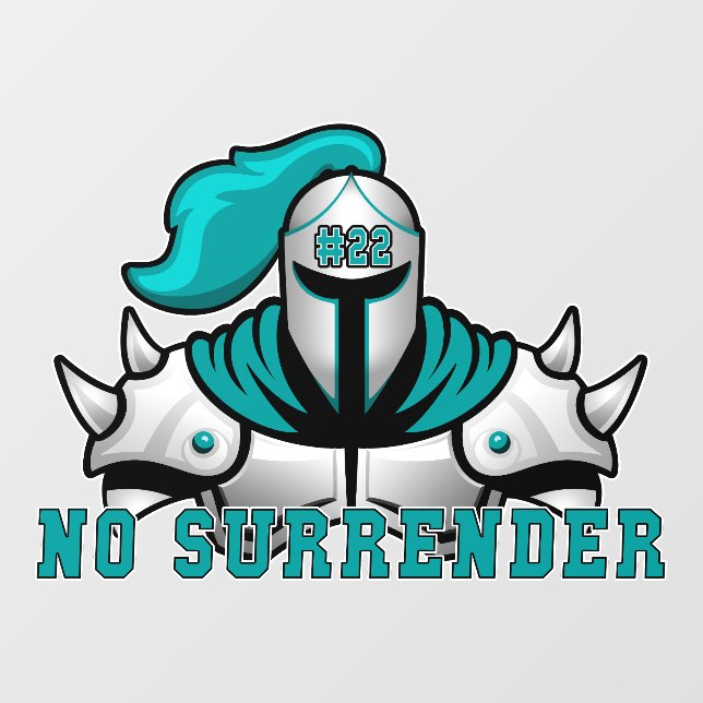 NO SURRENDER | Transparent Wall Decal (Front)