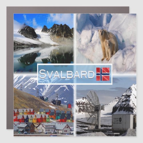 NO Svalbard _ Gullybreen Magdalenefjorden _ Car Magnet