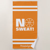 No Sweat basketball beach towel for summer