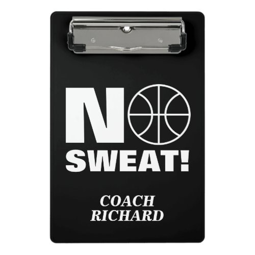 No sweat mini sport clipboard for basketball coach