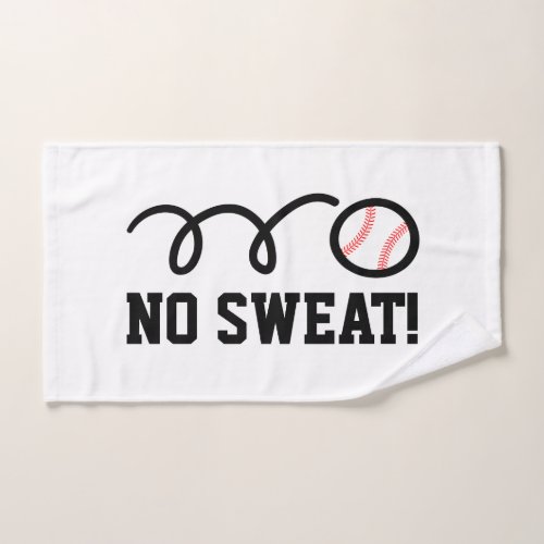 No sweat sports hand towel for baseball player