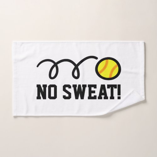 No sweat sports hand towel for softball player