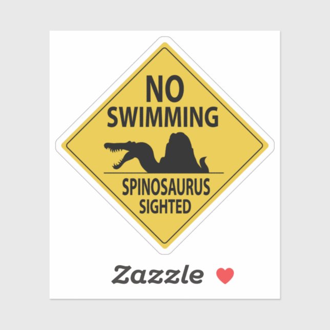 No Swimming - Spinosaurus Sticker (Sheet)