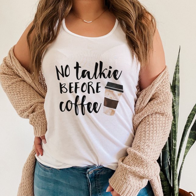 No Talkie Before Coffee Cute Tank Top (Creator Uploaded)