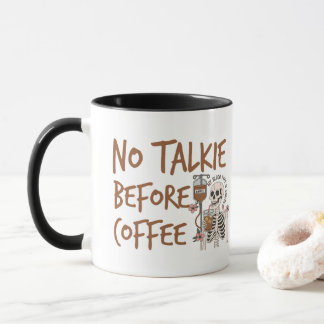 No Talkie Before Coffee funny cat lover gift Mug