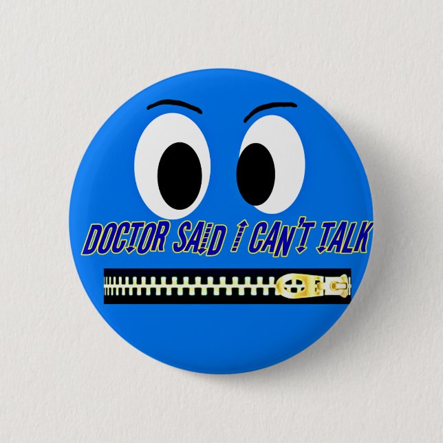 No Talking!_Button Pinback Button (Front)