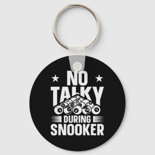 No Talky During Snooker Funny Billiards Silence  Keychain