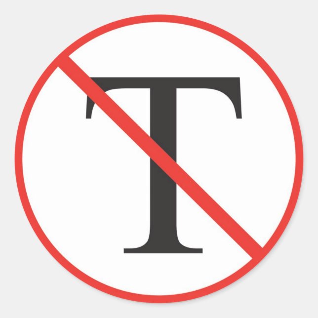 No Tea Party Sticker (Front)