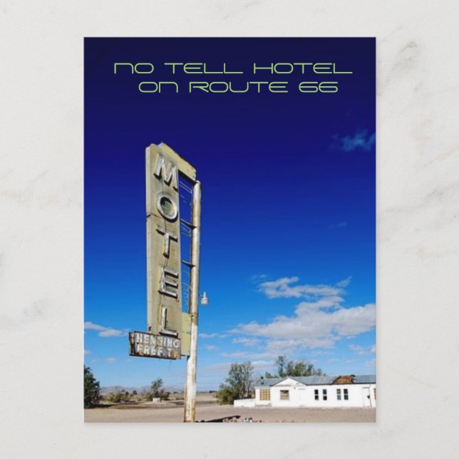 No Tell Hotel Postcard (Front)