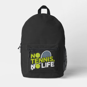No Tennis, No Life - Sporty and Dynamic Design Printed Backpack