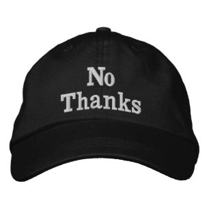 No Thanks Answer Gift for Dad Mom Funny Christmas Embroidered Baseball Cap