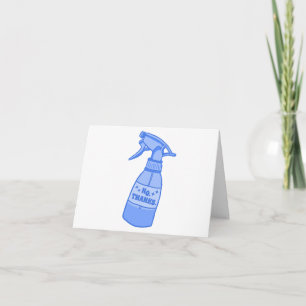No, Thanks. Spray Bottle Sassy Humor Thank You Card