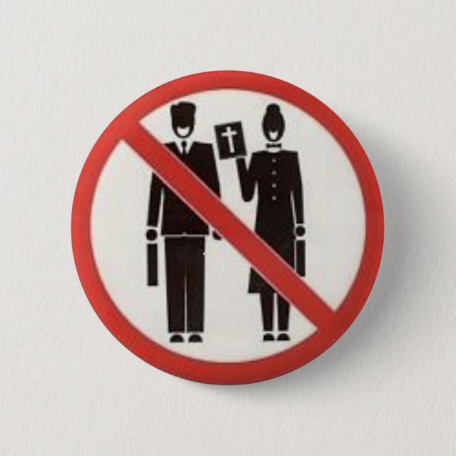 No Thanks We're Atheists Badge/Button Pinback Button (Front)