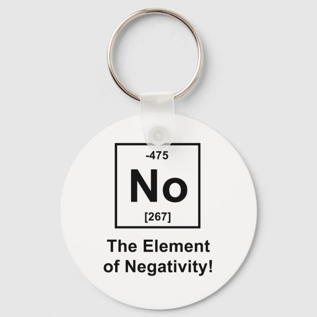 No, The Element of Negativity Keychain (Front)