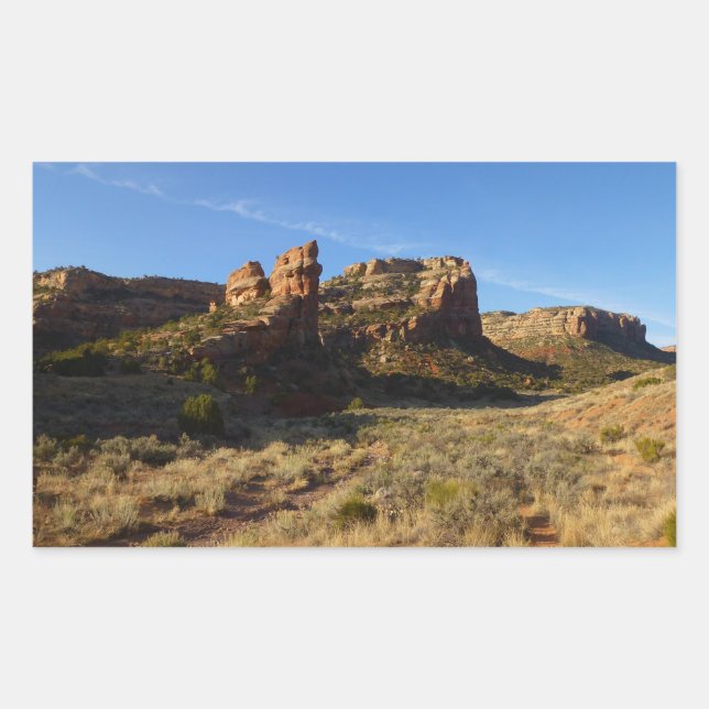 No Thoroughfare Canyon Colorado National Monument Rectangular Sticker (Front)