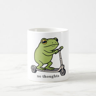 No Thoughts Frog Scooter Funny Meme Coffee Mug