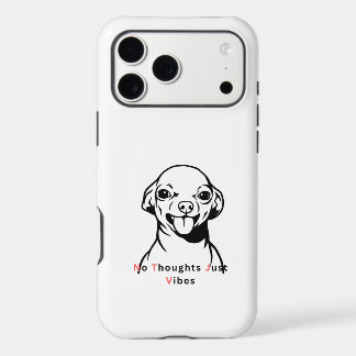 No Thoughts Just Vibes Funny Dog Meme Design Cute  iPhone 17 Pro Max Case