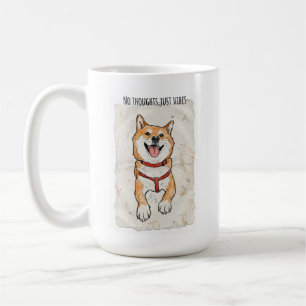 No Thoughts, Just Vibes Shiba Inu Mug ADHD Brain