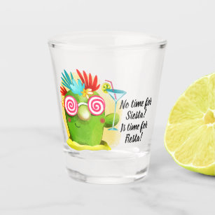 No Time for Siesta is time for Fiesta Cactus Meme Shot Glass
