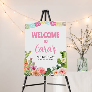 No Time to Siesta Fiesta Birthday Welcome Sign