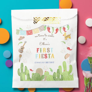 No time to siesta fiesta mexican first birthday favor bag
