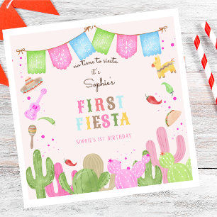 No time to siesta fiesta mexican first birthday napkins