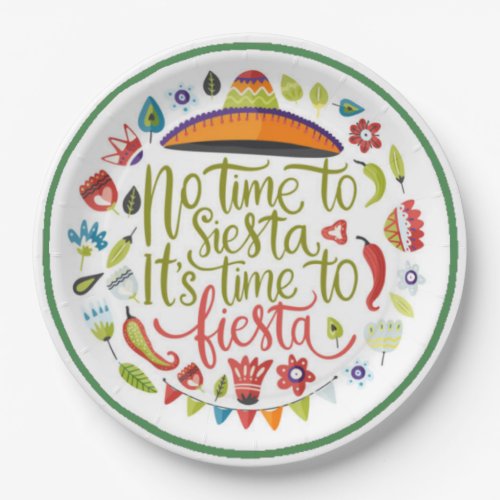 No Time To Siesta HHM Party Paper Plates