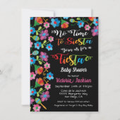 No time to siesta Mexican fiesta embroidery Invitation (Front)