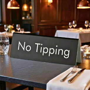 No Tipping Black Table Tent