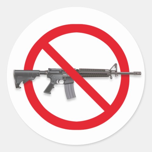 No To Assault Weapons _ Gun Control Sticker