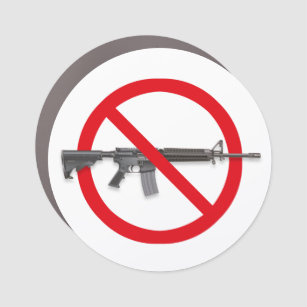 No To Assault Weapons - Gun Control Sticker Car Magnet