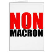 NO to MACRON Vertical greeting cards (Front)