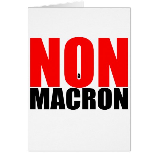 NO to MACRON Vertical greeting cards (Front)