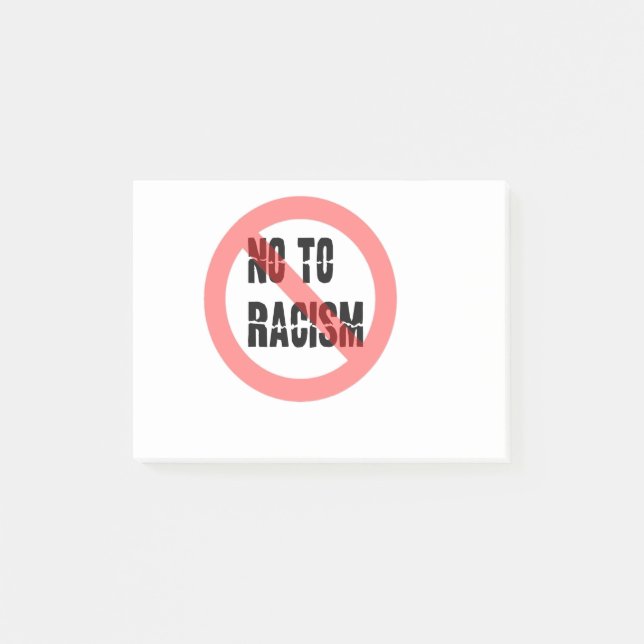 No To Racism | Anti Racism Slogan Post-it Notes (Front)