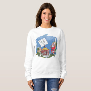 No To Santa women white sweatshirt